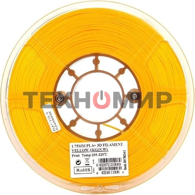 Пластик для принтера 3D Esun PLA+175Y1 PLA d1.75мм 1кг 1цв. желтый