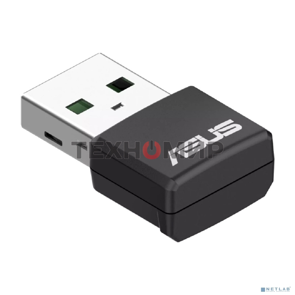 Роутер ASUS USB-AX55 NANO 90IG06X0-MO0B00 WI-FI 802.11ax/ac/a/g/n, 400 + 867 Mbps USB 3.0 Adapter + 2 антенны
