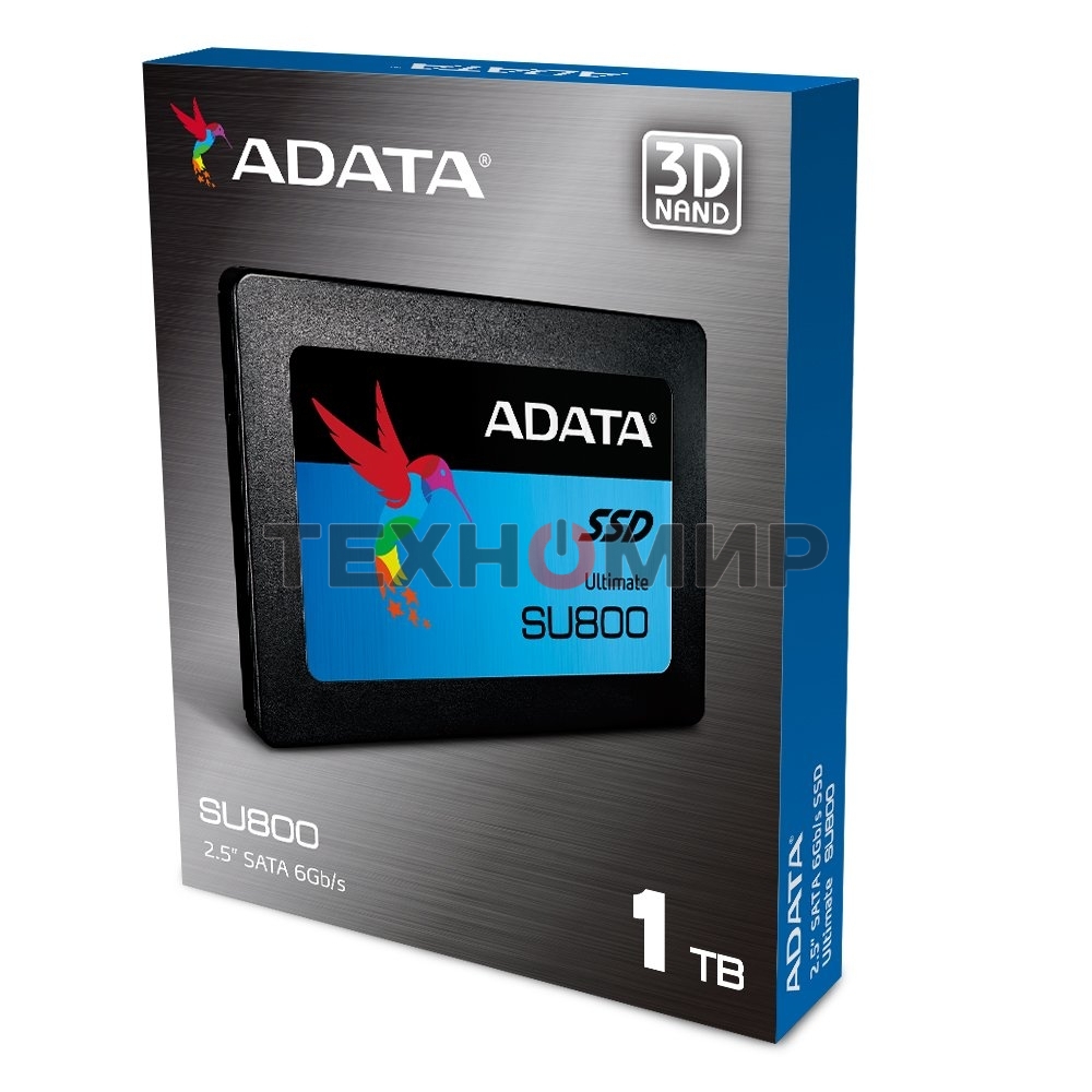Накопитель SSD ADATA SU800, 1Tb, SATA III, 2.5