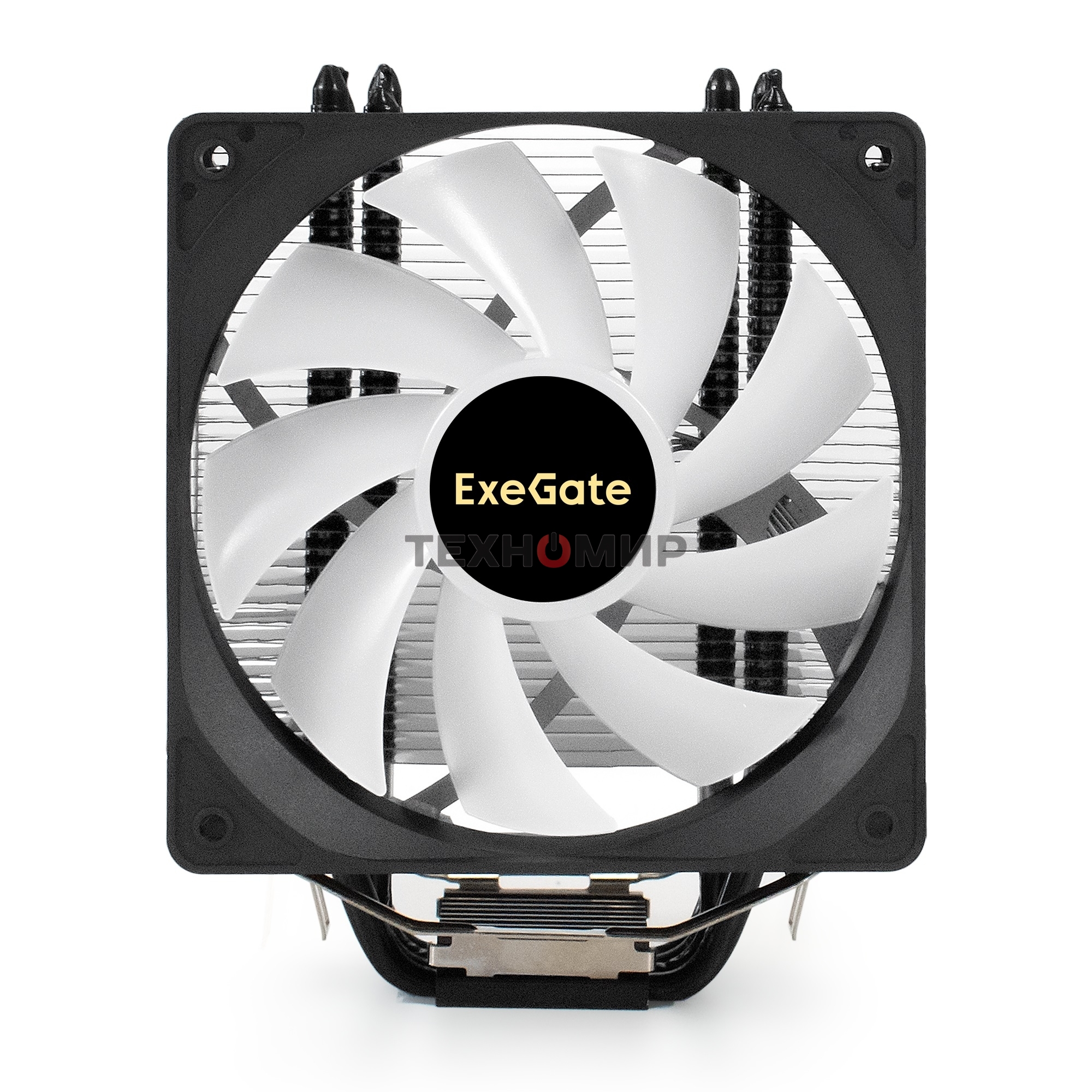 Кулер для процессора ExeGate Dark Magic EE400XL-PWM.ARGb серебристый, 120 мм, алюминий/медь, 2400 об/мин, 37 дБ, 4 pin, 125 Вт, 155 мм