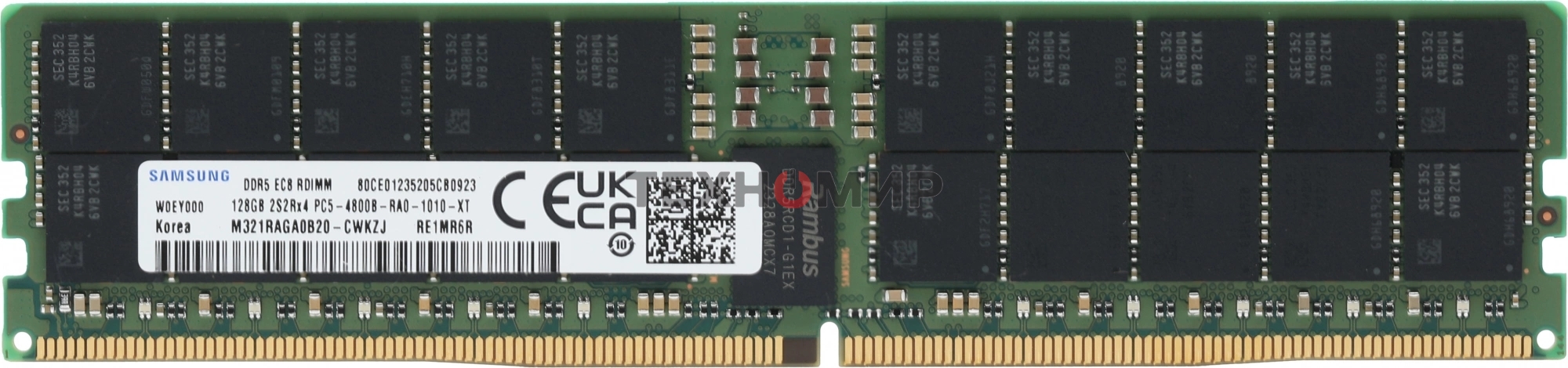 Оперативная память Samsung, DDR5, 128GB (1x128 GB), 4800 MHz, CL40, ECC, RDIMM, OEM