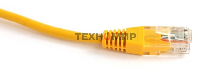 Патч-корд LANMASTER TWT UTP cat.5e, с заливными колпачками, 2.0 м, желтый