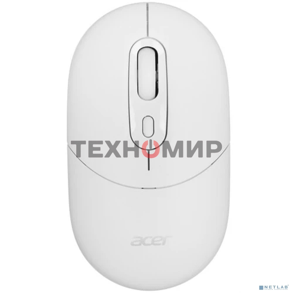 Мышь беспроводная Acer OMR301 белый, 1600 dpi, радиоканал, Bluetooth, USB, кнопки - 4