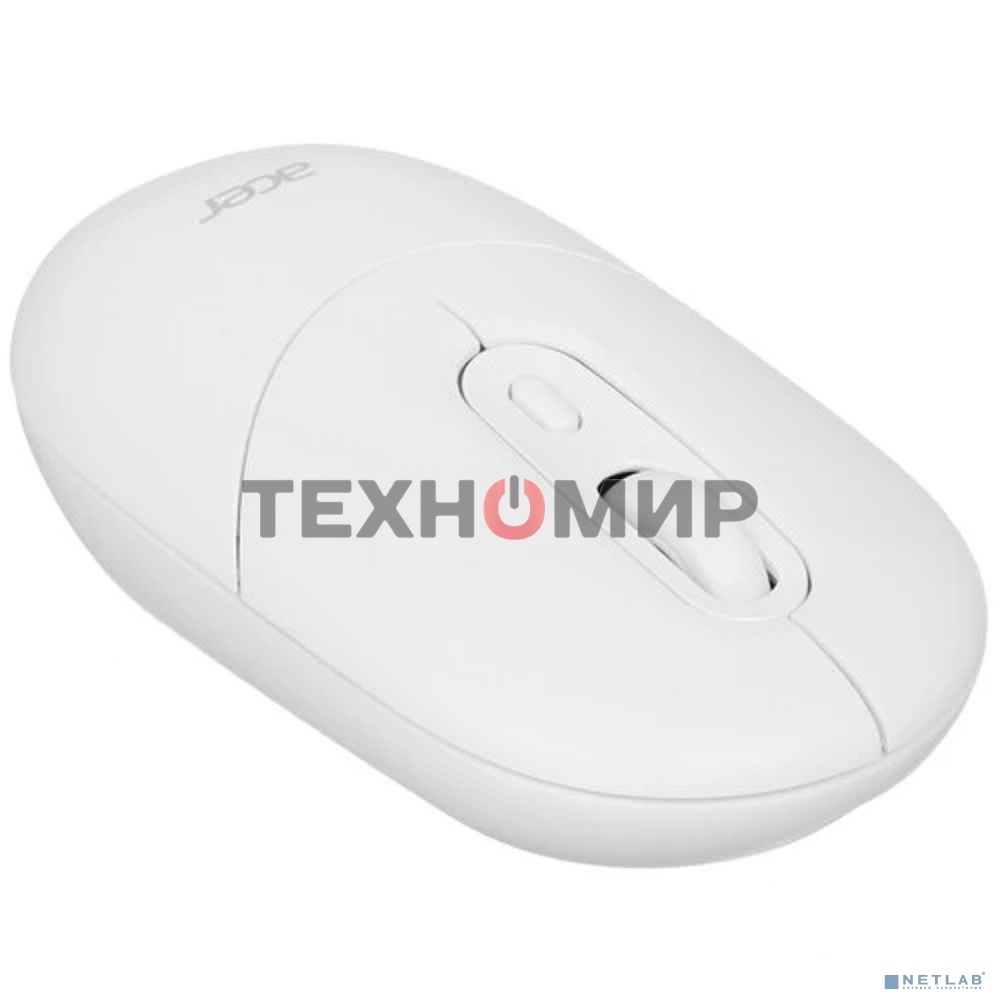 Мышь беспроводная Acer OMR301 белый, 1600 dpi, радиоканал, Bluetooth, USB, кнопки - 4