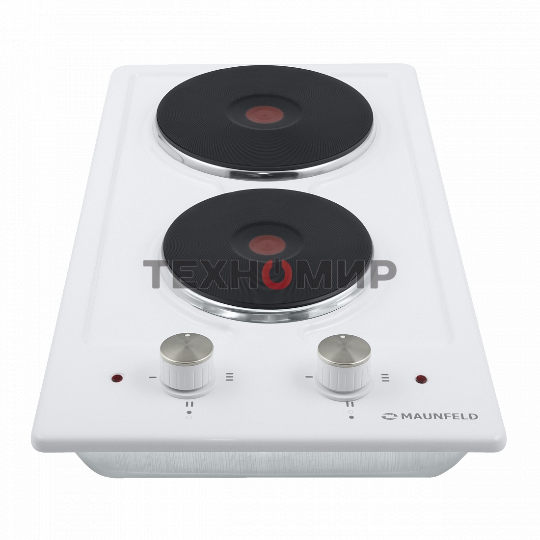 Электрическая варочная панель Maunfeld EEHE.32.4W, конфорок: 2 шт., эмаль, независимая, белый