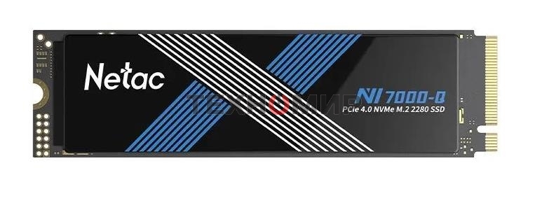 Накопитель SSD Netac NV7000-Q, 2Tb, M.2 2280, PCIe 4.0 x4, NVMe, R/W 7100/6200, с радиатором