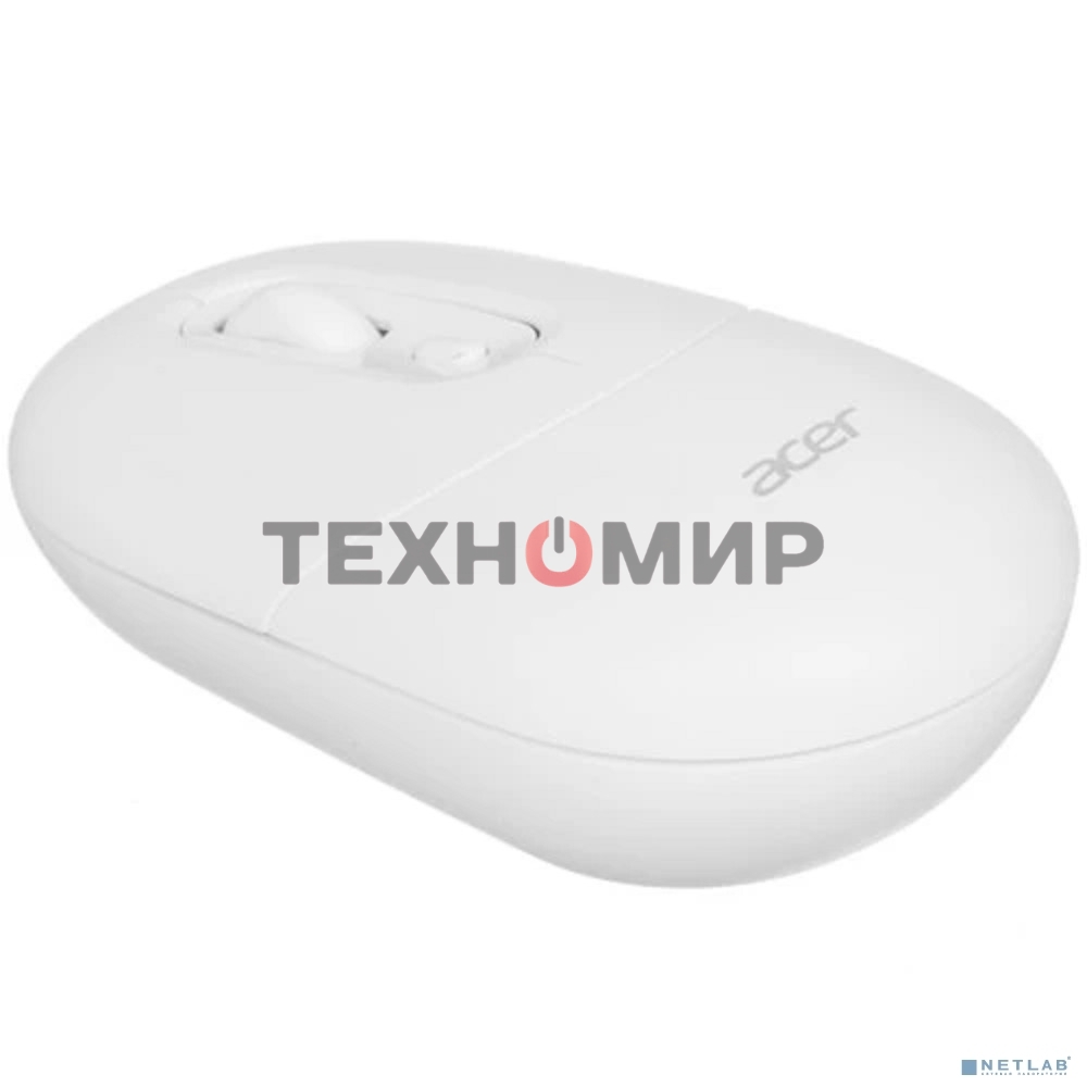 Мышь беспроводная Acer OMR301 белый, 1600 dpi, радиоканал, Bluetooth, USB, кнопки - 4