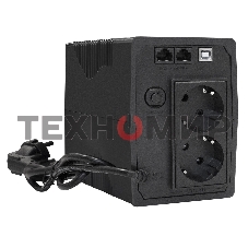 Источник бесперебойного питания ExeGate Power Smart ULB-1000.LCD.AVR.2SH.RJ.USB 1000VA/550W, LCD, AVR, 2*Schuko,RJ45/11,USB, черный