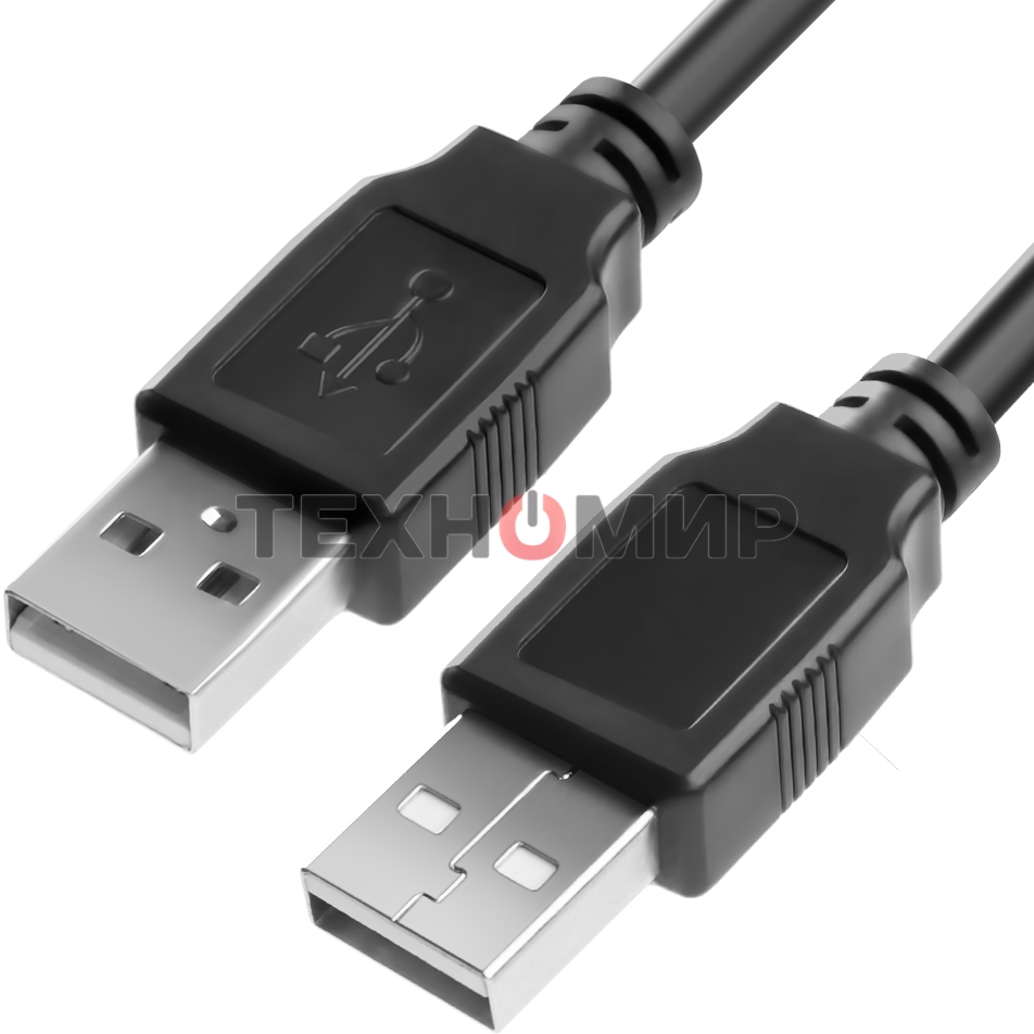 Кабель Greenconnect 0.5m USB 2.0, AM/AM, черный, 28/28 AWG, экран, армированный, морозостойкий