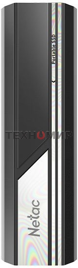 Внешний SSD Netac ZX10, 500 Gb, USB 3.2 Gen 2 Type-C, R/W 1050/1050, черный