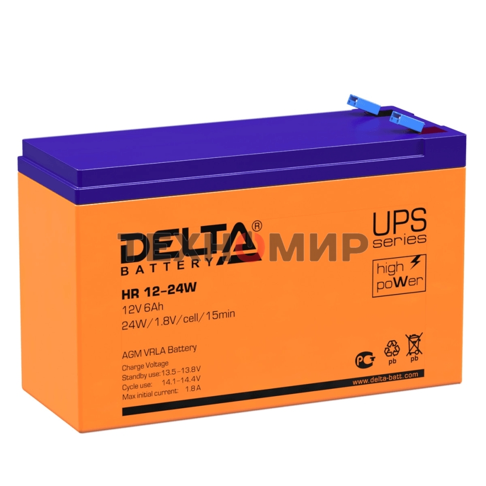 Батарея для ИБП Delta HR 12-24 W (12V, 6Ah)