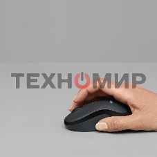 Мышь беспроводная Logitech M220 SILENT черный/серый, 1000 dpi, радиоканал, USB, кнопки - 3