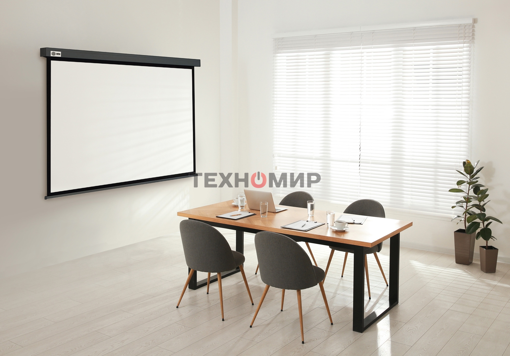 Экран Cactus 152x203см Wallscreen CS-PSW-152X203-SG 4:3 настенно-потолочный рулонный серый