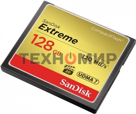 Флеш карта CF 128Gb SanDisk Extreme 120Mb/s