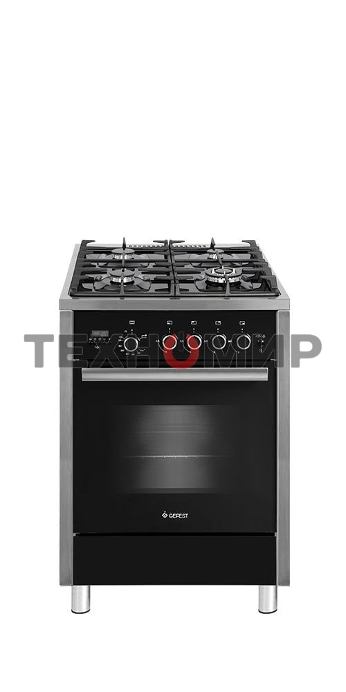 Плита газовая Gefest ПГ 6700-04 черный, конфорок 4 шт, духовка 52 л, 60 см x 85 см x 60 см