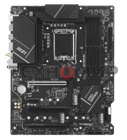 Материнская плата MSI PRO Z790-P WIFI, LGA 1700, Intel Z790, 4xDDR5, 6xSATA, 4xM.2, 1xPCIe 5.0 x16, 1xPCIe 4.0 x16, 1xPCIe 3.0 x16, 1xPCIe x1, 1xHDMI, 1xDP, 1x2.5Gb LAN, 4xUSB-A 2.0, 2xUSB-A 3.2 Gen 1, 1xUSB-A 3.2 Gen 2, 1xUSB-C 3.2 Gen 2x2, 6x3.5мм, 7.1,