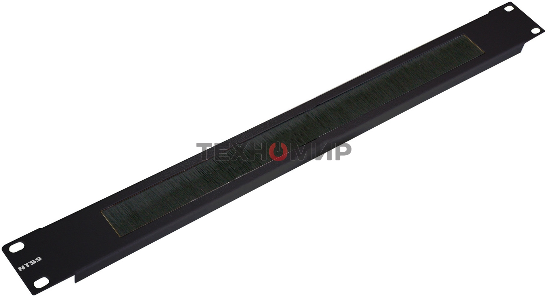 Кабельный органайзер Горизонтальный NTSS NTSS-BO-1U-BL односторонний щетки 1U шир.:19