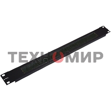 Кабельный органайзер Горизонтальный NTSS NTSS-BO-1U-BL односторонний щетки 1U шир.:19