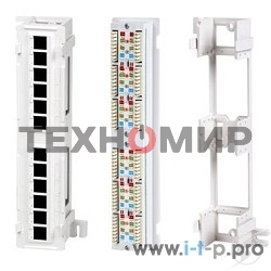 Монтажное оборудование Hyperline PPW-12-8P8C-C5e Патч-панель настенная, 12 портов RJ-45(8P8C), категория 5е, с подставкой