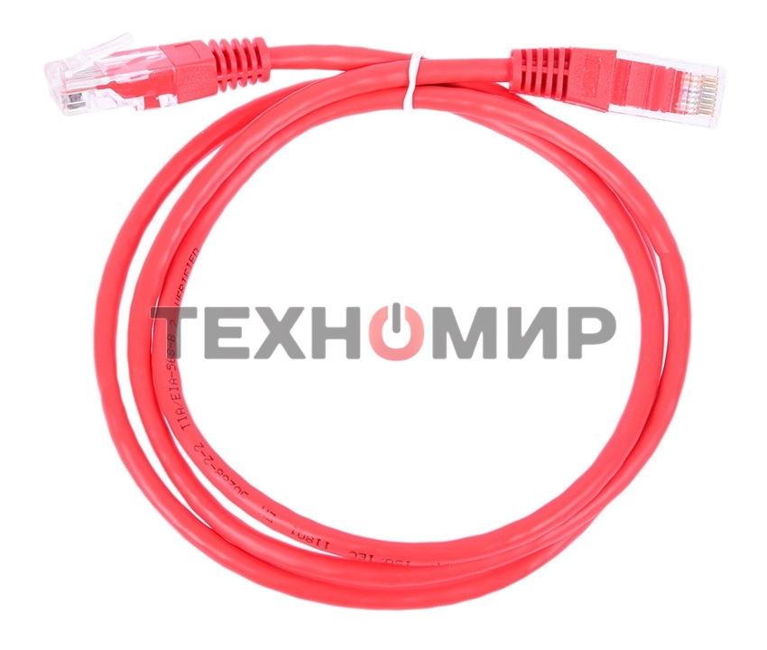Патч-корд LANMASTER UTP TWT-45-45-0.5-RD вилка RJ-45-вилка RJ-45 cat.5е 0.5м красный ПВХ (уп.:1шт)