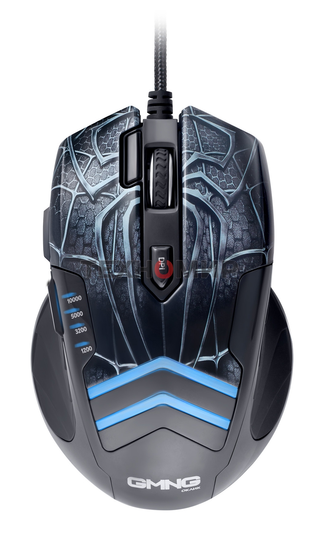 Мышь проводная GMNG XM007 черный/красный, 10000 dpi, USB, кнопки - 7