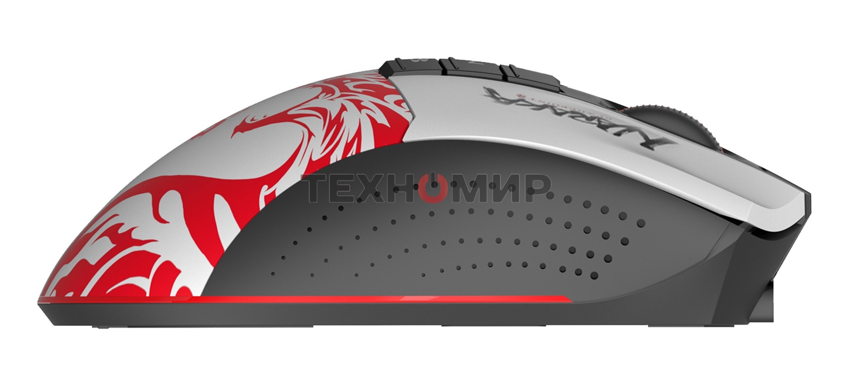 Мышь беспроводная A4Tech Bloody R90 Plus Naraka белый, 5000 dpi, радиоканал, USB, кнопки - 8