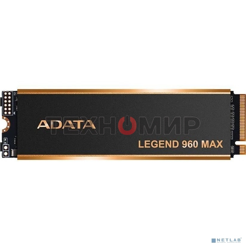Накопитель SSD ADATA LEGEND 960 MAX, 2Tb, PCIe 4.0 x4, M.2 2280, NVMe, R/W 7400/6800, с радиатором