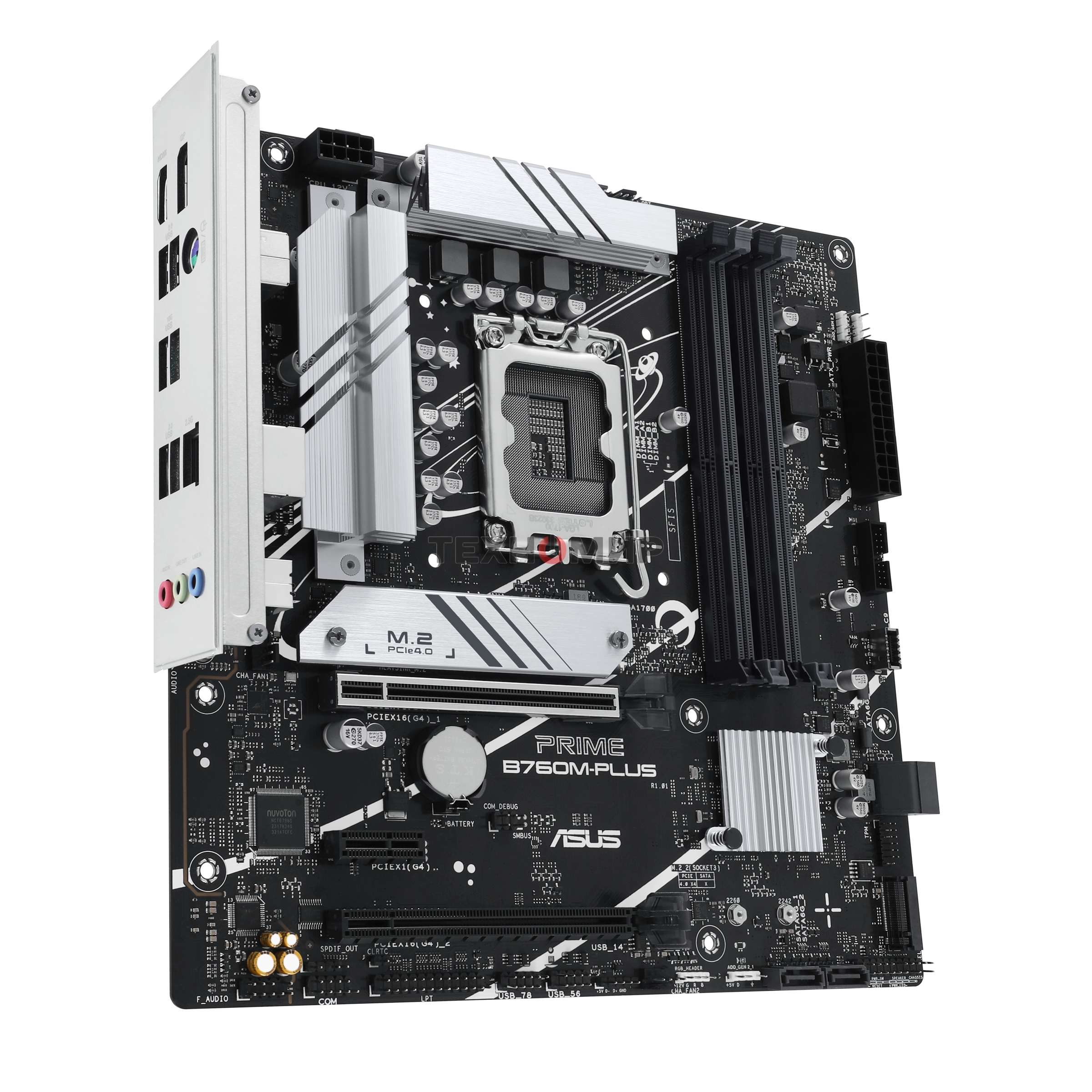 Материнская плата ASUS PRIME B760M-PLUS, LGA 1700, Intel B760, 4xDDR5, 4xSATA, 2xM.2, 1xPCIe 4.0 x4, 1xPCIe x1, 1xDP, 1xHDMI, 1x 2.5Gb LAN, 2xUSB-A 3.2 Gen 2, 4xUSB-A 2.0, 3x3.5 мм, 7.1, mATX