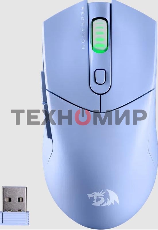 Мышь беспроводная Redragon St4r Pro голубой, 26000 dpi, радиоканал, Bluetooth, USB, кнопки - 6
