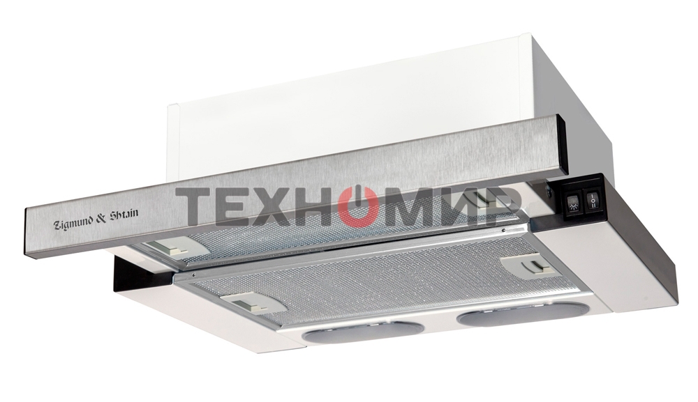 Вытяжка встраиваемая Zigmund & Shtain K 005.41 S серебристый, 45 см, 400 куб. м/ч, 55 дБ