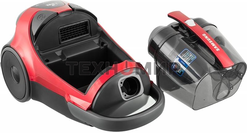 Пылесос Samsung VCC885HH3P красный, 430/2200 Вт, уборка сухая, пылесборник контейнер 2 л