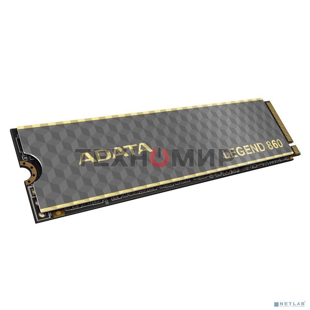 Накопитель SSD ADATA LEGEND 860, 2Tb, PCIe 4.0 x4, M.2 2280, NVMe, R/W 6000/5000, с радиатором