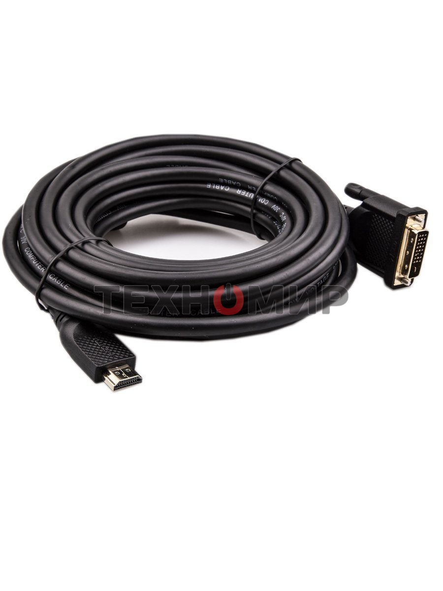 Кабель HDMI AM/DVI(24+1)M, 7.5м, CU, 1080P@60Hz, 2F, VCOM CG484GD-7.5M