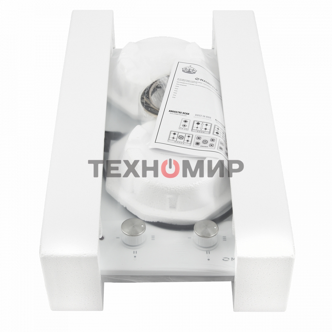 Электрическая варочная панель Maunfeld EEHE.32.4W, конфорок: 2 шт., эмаль, независимая, белый