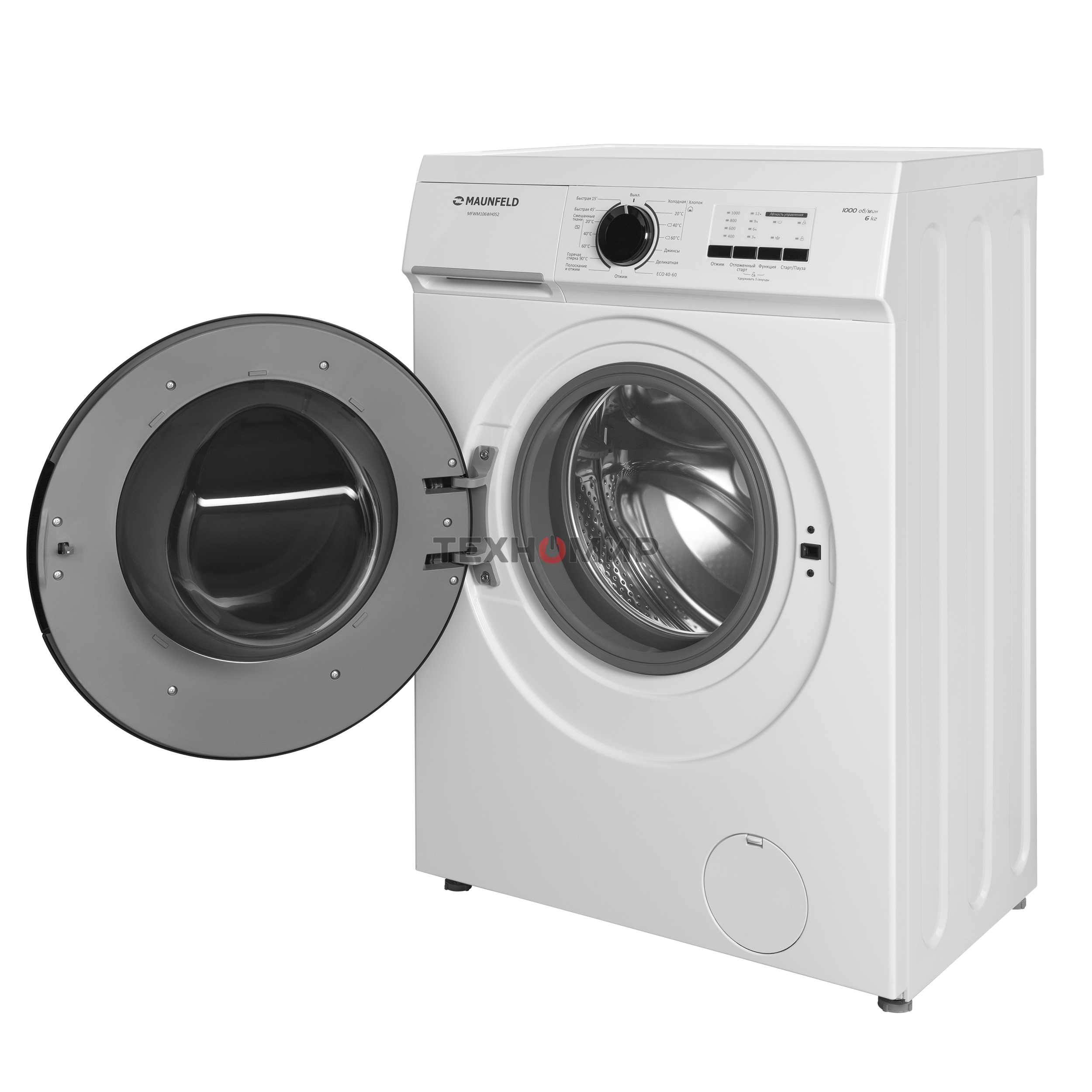 Стиральная машина Maunfeld MFWM106WH052 белый, загрузка фронтальная 6 кг, 1000 об/мин., класс: А+++