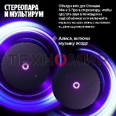 Умная колонка Яндекс Станция Мини 3 Про с Алисой, Zigbee, черный, YNDX-00059BLK
