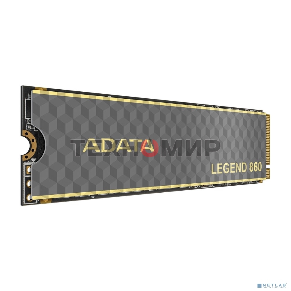 Накопитель SSD ADATA LEGEND 860, 2Tb, PCIe 4.0 x4, M.2 2280, NVMe, R/W 6000/5000, с радиатором
