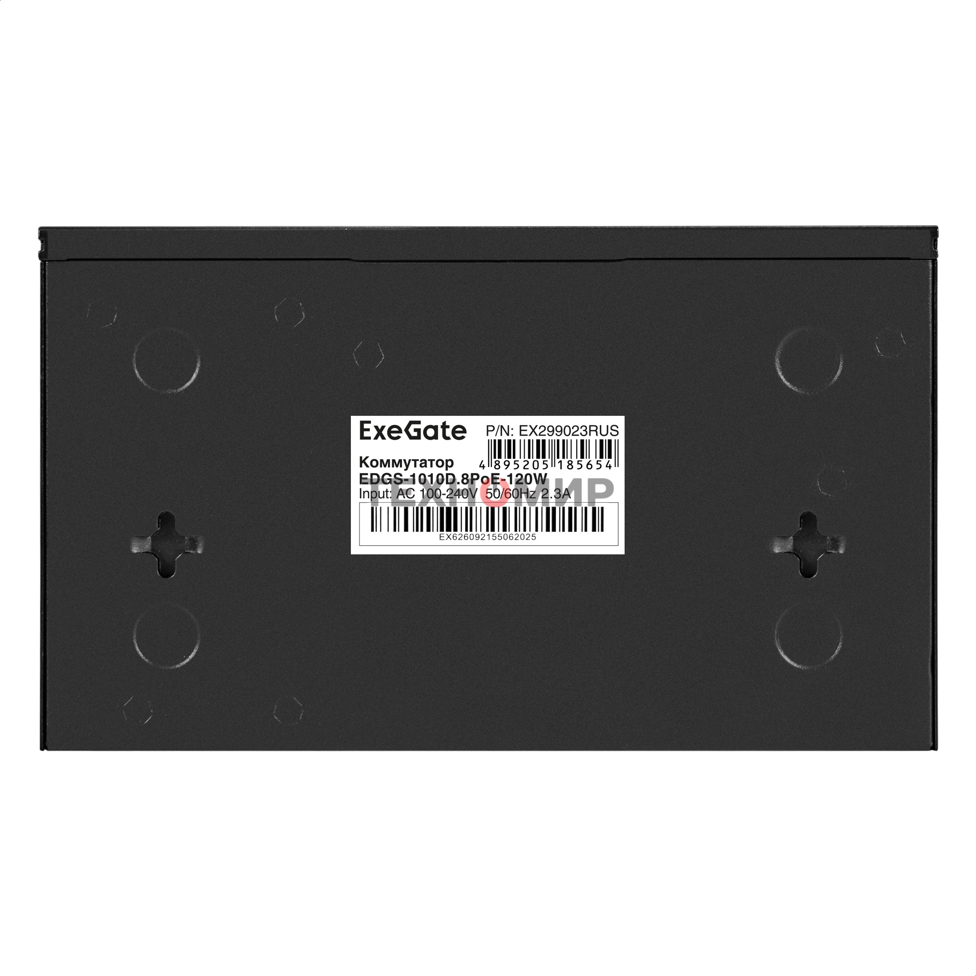 Коммутатор неуправляемый ExeGate EDGS-1010D.8PoE-120W (10-портовый гигабитный UTP 10/100/1000 Base-T: 8 портов IEEE 802.3af (PoE), мощность PoE: 15,4W, суммарно 120W, 2 порта RJ45 uplink, настенный/настольный, металлический корпус)