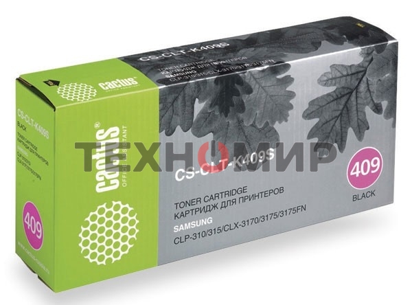 Картридж лазерный Cactus CS-CLT-K409S черный (1500 стр.) для Samsung CLP-310/315/CLX-3170/3175/3175FN