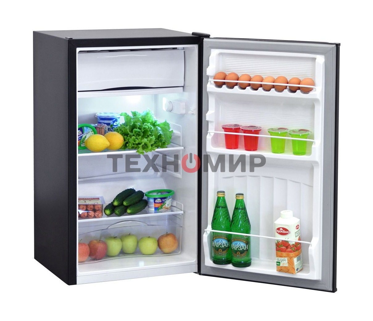 Холодильник Nordfrost NR 403 B черный матовый однокамерный 100/11л морозилка сверху