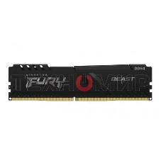 Оперативная память Kingston Fury Beast, DDR4, 32GB (1x32GB), 3200MHz, CL16, DIMM, с радиатором, черный