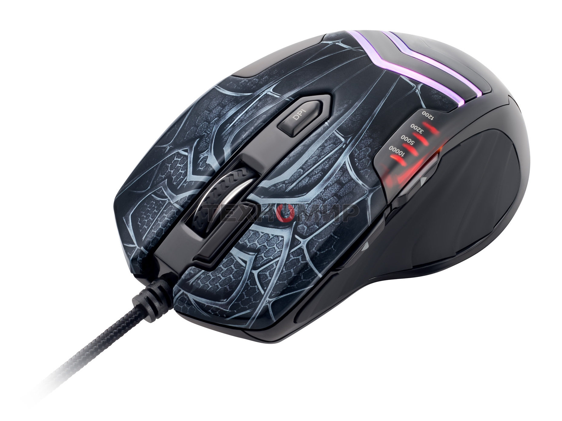 Мышь проводная GMNG XM007 черный/красный, 10000 dpi, USB, кнопки - 7