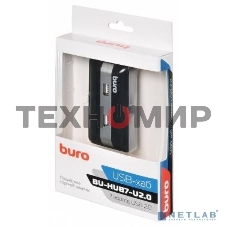 Разветвитель USB 2.0 Buro BU-HUB7-U2.0 7порт. черный