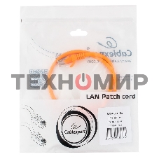 Патч-корд UTP Cablexpert PP12-0.5M/O cat.5e, 0.5м, литой, многожильный, оранжевый
