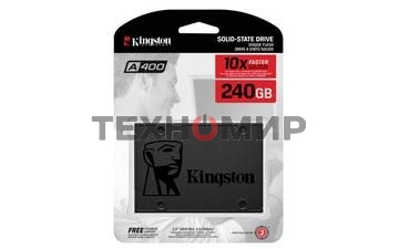 Накопитель SSD Kingston A400, 240Gb, SATA III, 2.5