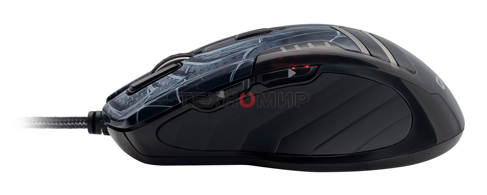 Мышь проводная GMNG XM007 черный/красный, 10000 dpi, USB, кнопки - 7
