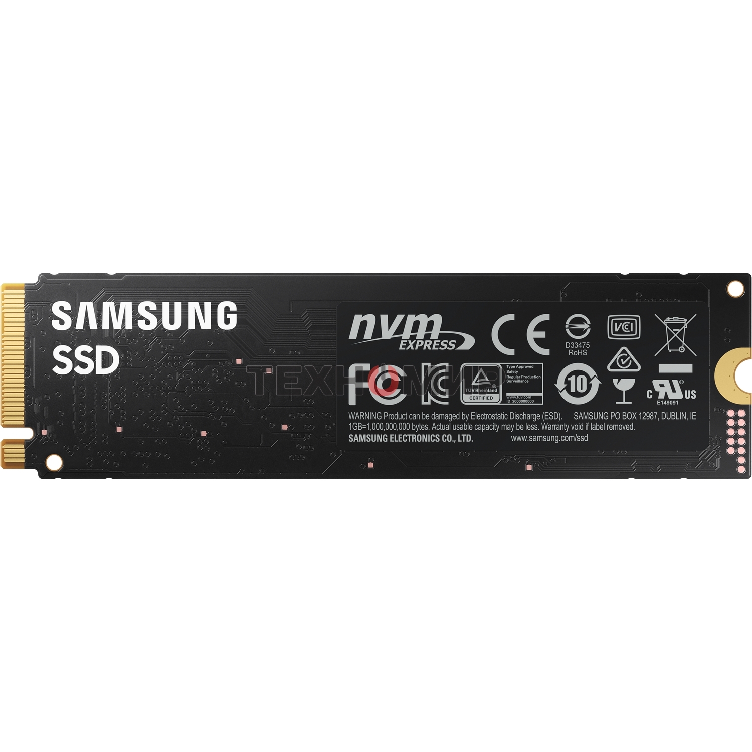 Накопитель SSD Samsung 980 MZ-V8V500BW, 500Gb, PCIe 3.0 x4, M.2 2280, NVMe, R/W 3100/2600