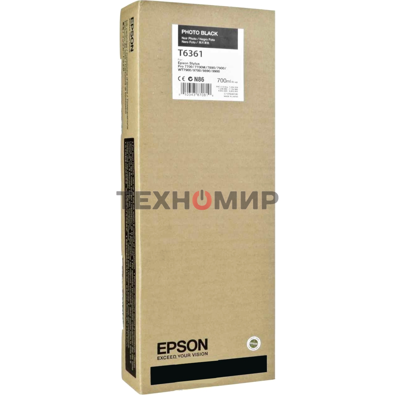 Картридж струйный Epson C13T636100 фото черный (700 мл) для Stylus Pro 7900/9900