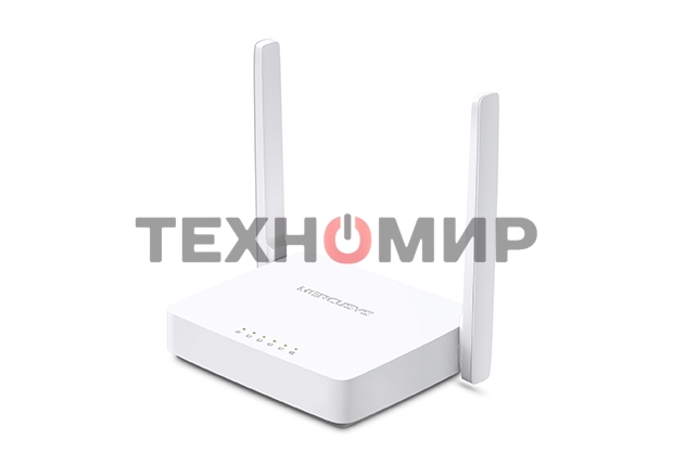 Маршрутизатор Mercusys MW305R Wi-Fi роутер 300 Мбит/с 2,4 ГГц, 1 порт WAN 10/100 Мбит/с + 4 порта LAN 10/100 Мбит/с, 2 фиксированные антенны
