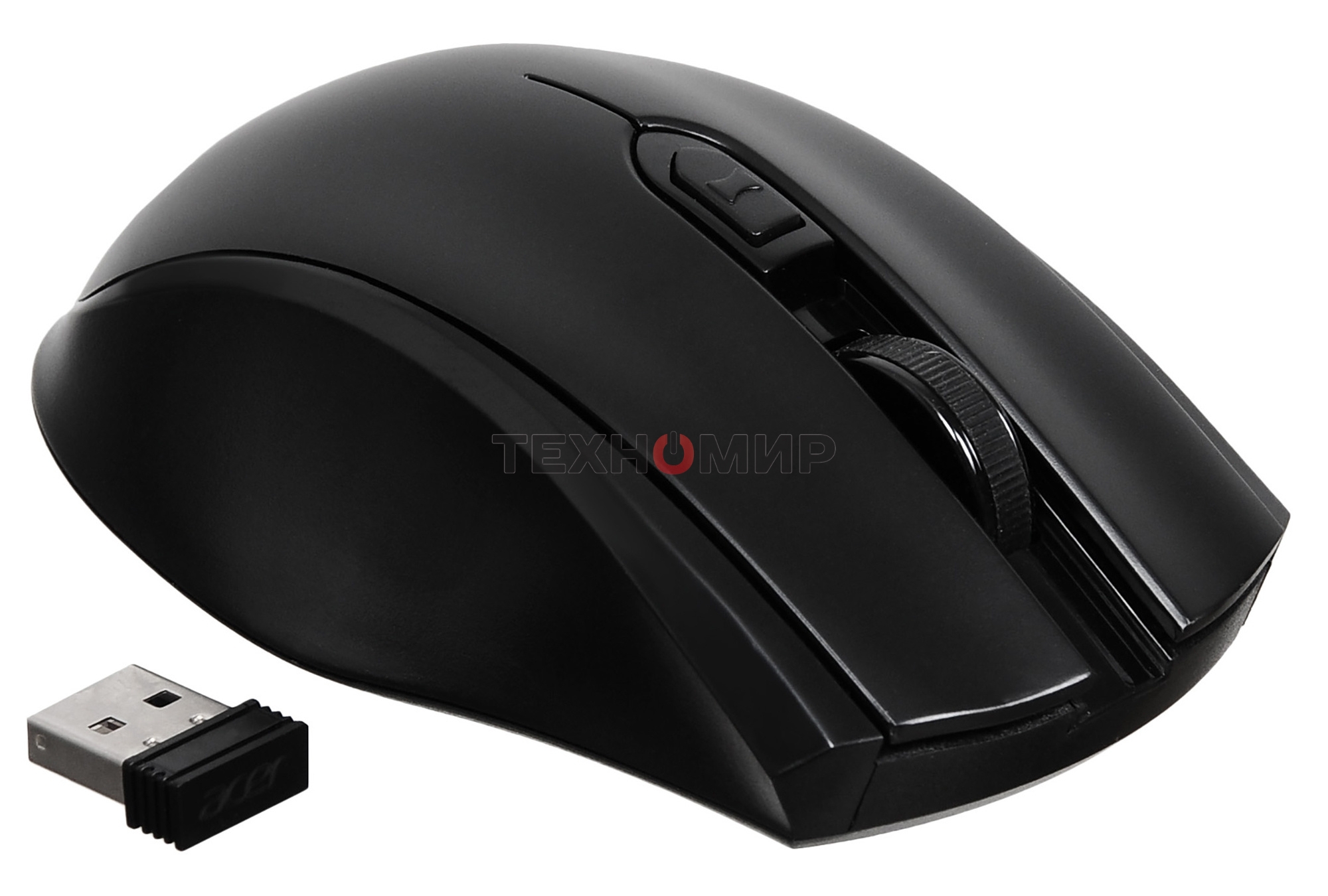 Мышь беспроводная Acer OMR030 черный, 1600 dpi, радиоканал, USB, кнопки - 4